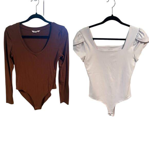Amazon Tops - Bundle of two large body suits - brown and white